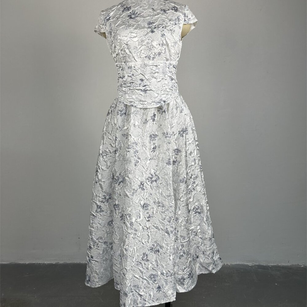 🌺 Designer-Inspired Midaxi Dress 🌺 Floral Print Wrap Waist + Split Hem | Weddi